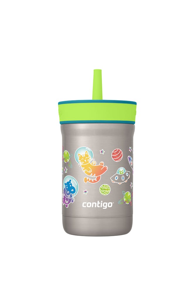Kids Leighton Spill-Proof Stainless Steel Tumbler with Straw, 12oz W7
