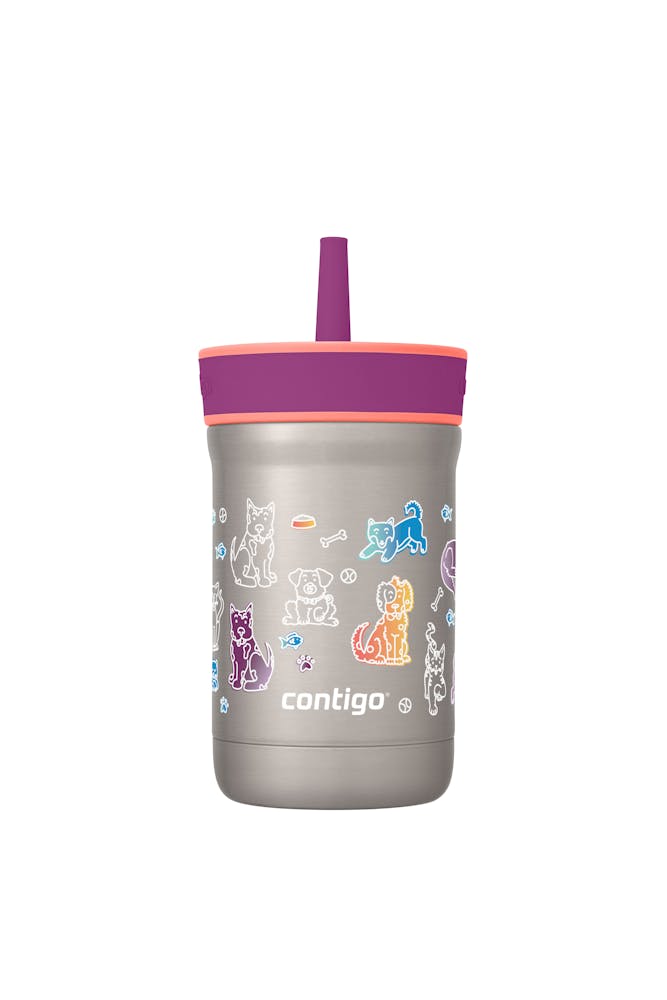 Kids Leighton Spill-Proof Stainless Steel Tumbler with Straw, 12oz W7